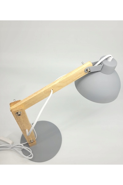 Led Lampă de birou din lemn E27 gri