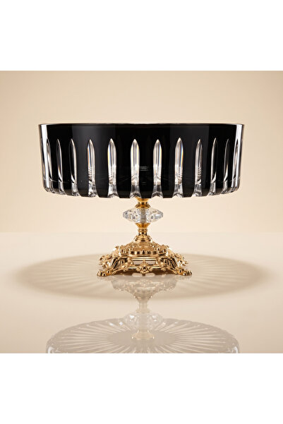 AKDEN STORE Crystal Cut Handcrafted Sandra Glass Bowl - Aura Series - Present...