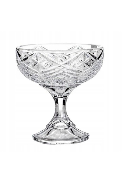 NO BRAND Salaterka de cristal Boemia Taurus 22cm cu picior