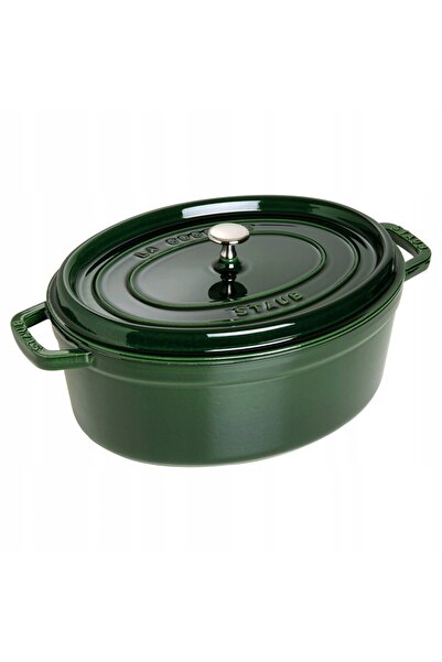 NO BRAND Staub La Cocotte Garnek din fontă ovală 3.2 litri, verde FRANCUSKI