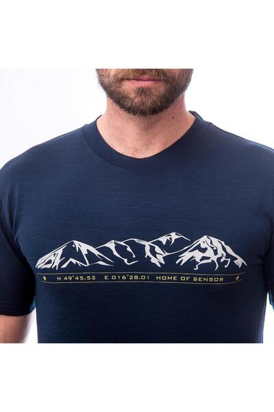 NO BRAND Tricou merino Sensor Merino Active PT Tee SS - albastru intens munte...