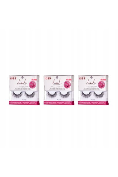 NO BRAND Gene false pe bandă + adeziv luxtensions royal silk klcl02c kiss pac...