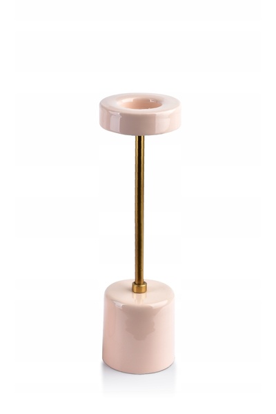 MONDEX SUPPORT LUMÂNARE metalic ANISHA ROZ DESCHIS 29cm K2