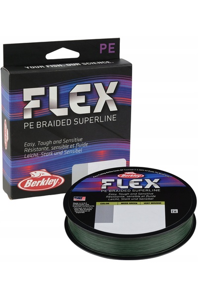 NO BRAND Berkley Flex Braid 0.22mm 135m 20lb Verde mușchi fir împletit