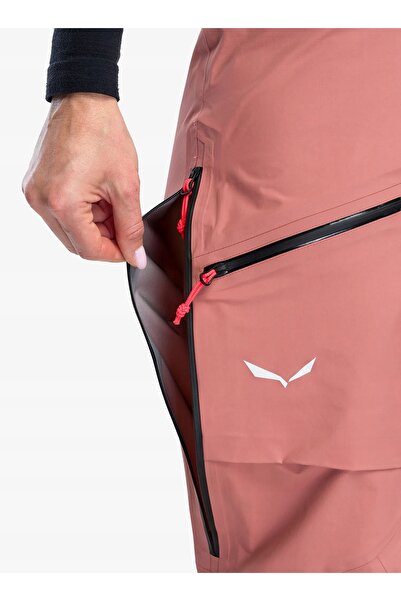 Salewa Pantaloni de schi pentru femei Sella 3L PTX Pant - roz deșert 34 (XS)
