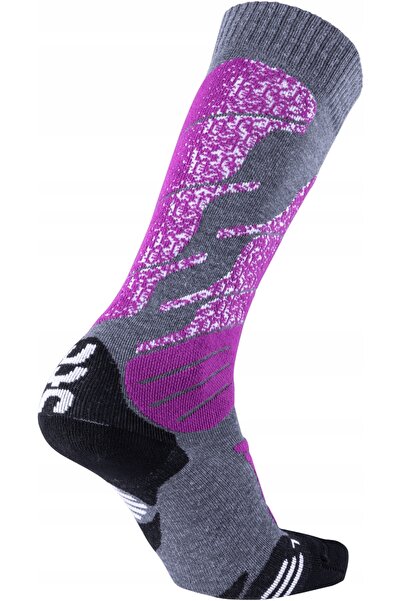 NO BRAND Șosete de schi pentru femei UYN Ski All Mountain gri mediu/violet 37-38