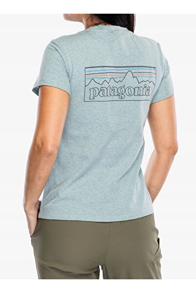 Patagonia Tricou damă P-6 Logo Responsibili-Tee - contur p-6/albastru M
