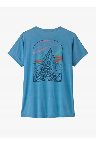 Patagonia Tricou de damă Cap Cool Daily Shirt Cloud Crag - albastru shore XS
