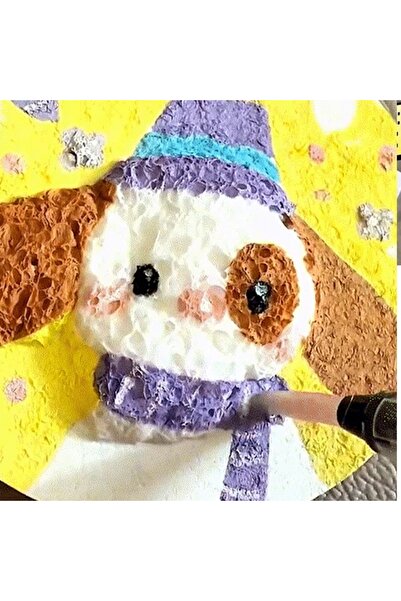 NO BRAND Set de pictură 3D cu burete și vopsea magică pufoasă DIY