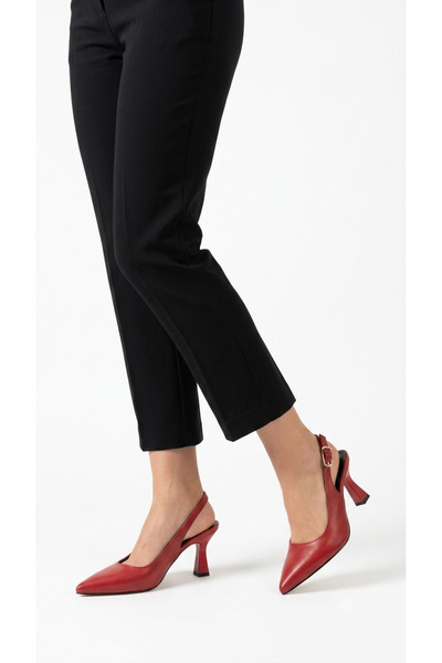 Ustalar Ayakkabı Çanta Red Women's Heeled Shoes 036.1410