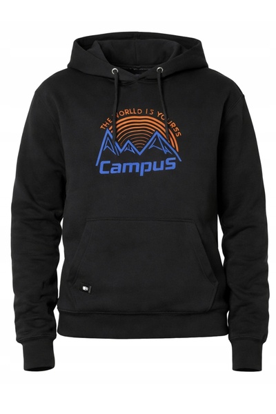 Campus Hanorac cu glugă pentru bărbați. M NEGRU