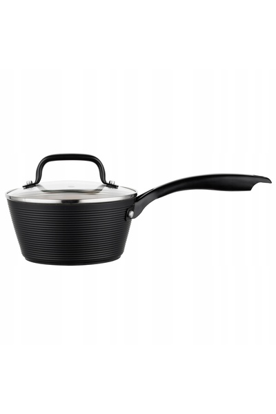 NO BRAND Florina Carina Negru 16cm 1L Aluminiu Inducție Gaz Negru