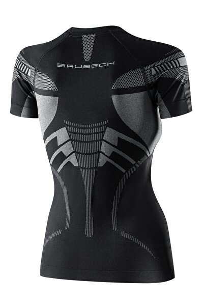 Brubeck Tricou de damă SS Dry negru/grafit M