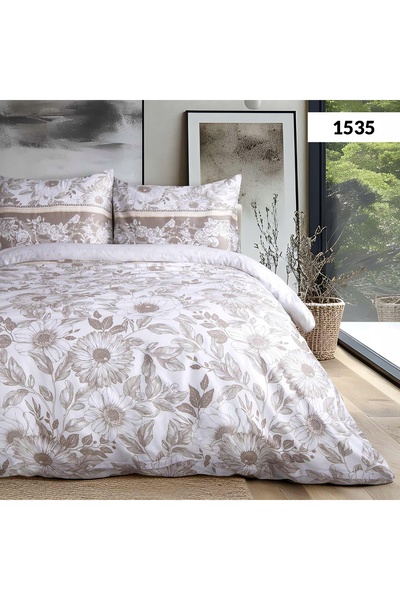 NO BRAND Set de lenjerie de pat din bumbac 180x200, cu motive delicate de pri...