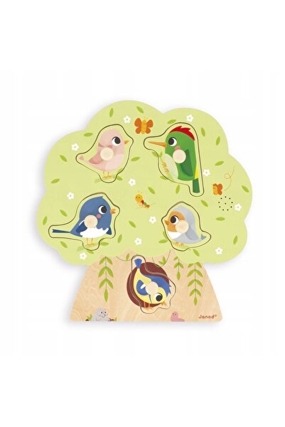 NO BRAND Janod Puzzle muzical „Cântecele păsărilor” 18 luni+ 7095