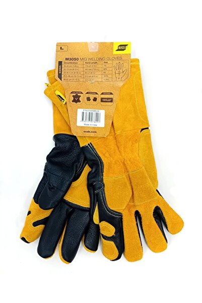 Esab M3050 R. 9 MĂNUȘI DE SUDURĂ DIN PIELE NATURALĂ DE BOVINE, MĂRIMEA L