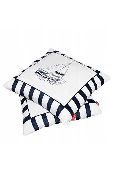 NO BRAND Pernă decorativă cu motiv de iaht marin, decorativă, moale