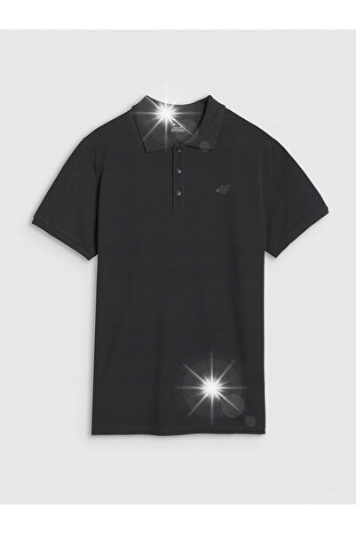 4F Tricou polo bărbătesc M366 negru intens R. XL
