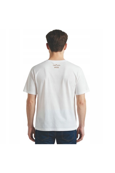 NO BRAND Tricou oversize bărbătesc, imprimat, din bumbac turcesc, alb, L