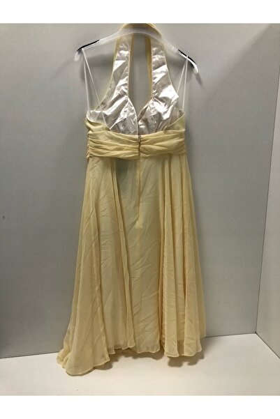 NO BRAND Rochie vaporoasă din șifon, galbenă, mărimea 38