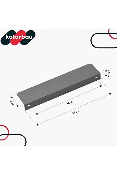NO BRAND Mâner de mobilă modern, argintiu mat, 160/180mm, set de 6 bucăți