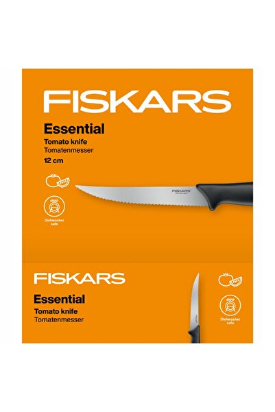 FiSKARS Set ESSENTIAL de 6 cuțite (de bucătărie + de bucătar + pentru roșii) ...