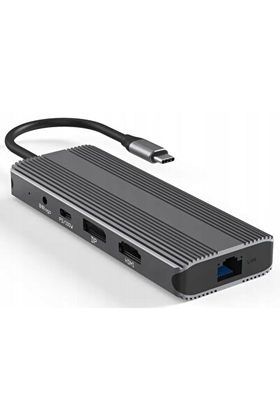 NO BRAND HUB USB-C HDMI 2.1 DP 8K 30Hz 4K 120Hz PD 100W pentru Win/Mac/Linux/...