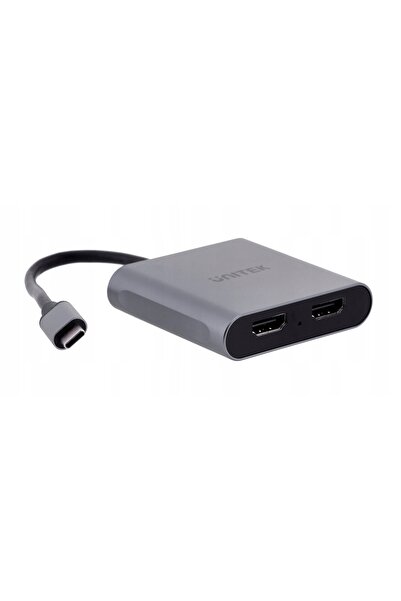NO BRAND Adaptor Unitek USB-C la 2x HDMI 4K 60Hz MST HDCP2.2