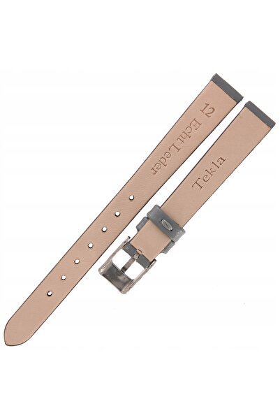 NO BRAND TEKLA G6B - 12mm - Neted - GRI - Curea de ceas din piele