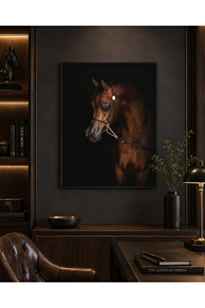 Ghaith Store Luxurious Arabian Horse Canvas Wall Art - Elegant Royal Themed W...