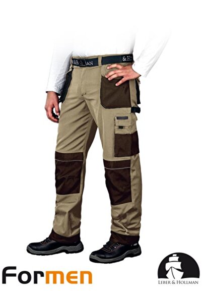 NO BRAND Pantaloni de lucru montersky, din pânză întărită, cu buzunare Cordur...