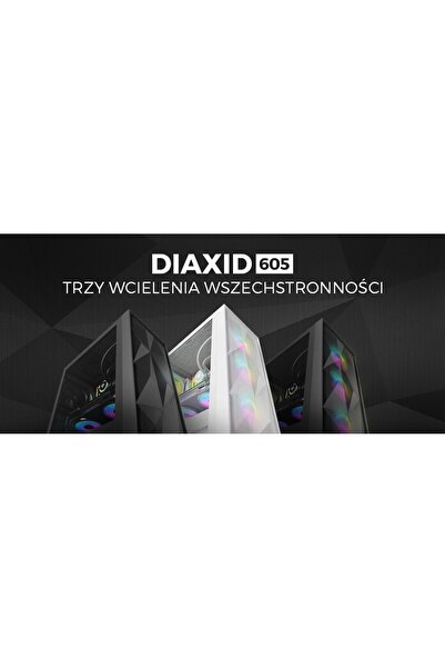 Genesis NATEC Diaxid 605 ARGB MIDI TOWER USB-C Negru Carcasă