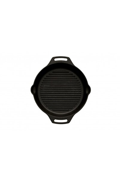 NO BRAND Tigaie grill Petromax Grill Fire Pan cu mânere 30 cm - negru