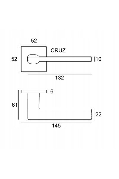 NO BRAND Mâner VDS CRUZ Fit square R67 crom periat.