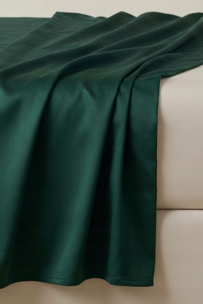 NO BRAND Cearșaf din bumbac satinat, fără elastic, 200x220, verde satinat.