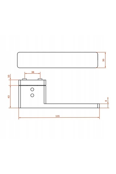 NO BRAND Kuchinox Mâner MALI dreptunghiular, similar modelului CUBE, auriu pe...