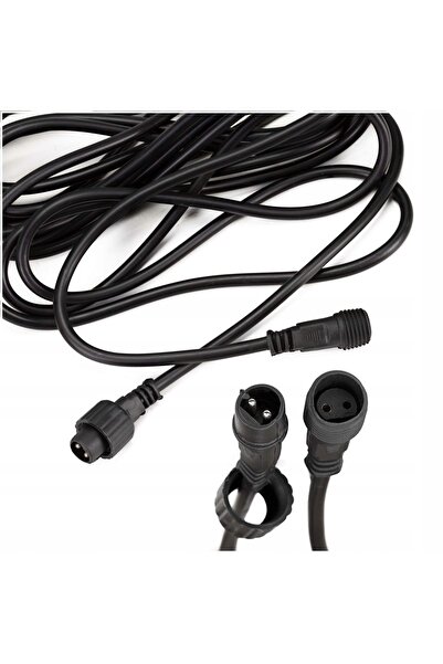 Springos Prelungitor pentru lumini de Crăciun PRO 5M, cablu negru, conector p...