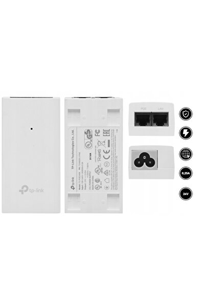 TP-LINK ADAPTOR POE PASIV SURSA DE ALIMENTARE POE DC 24V 0.25A T240060 1Gb/s