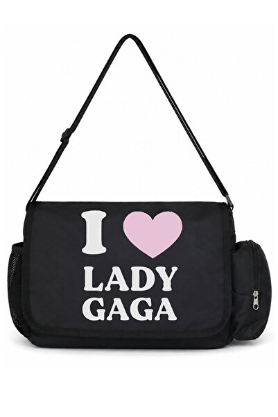 SEVBANO I Love Lady Gaga Singer Geantă multifuncțională unisex imprimată pent...