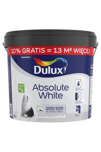 NO BRAND Vopsea acrilică de perete Dulux 9 L alb mat