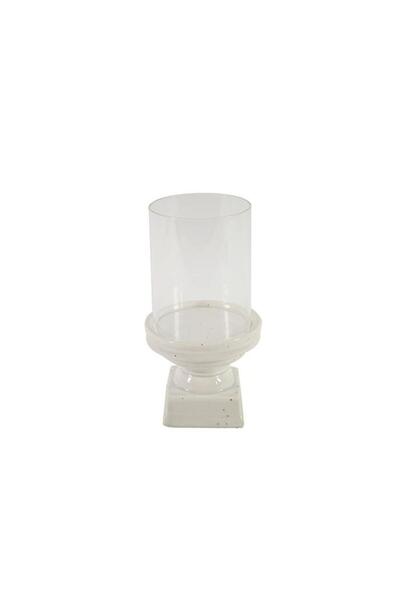 NO BRAND Suport lumânare felinar ceramic sticlă Wys 27,5 cm
