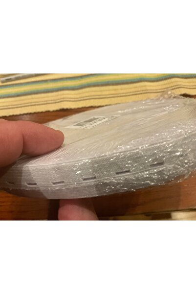 NO BRAND Bandă elastică perforată albă, 2cm x 30m, chingă elastică pentru cus...