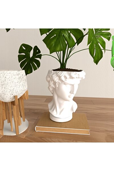 NO BRAND Husă modernă pentru ghiveci, figură cap, efect 3D, decorațiune pentr...