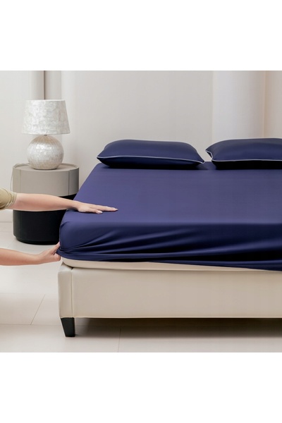 NO BRAND Cearșaf de pat din bambus, elastic, gros, 180x200, cu volan de 30cm