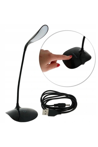 Kobi Lampă de birou școlară cu diode LED și încărcător, neagră