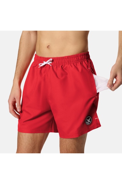NO BRAND Șorturi de baie pentru bărbați cu uscare rapidă LA-198 roșu 3XL