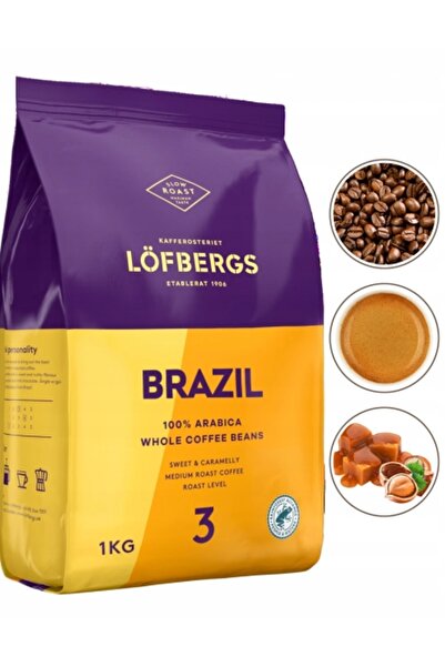 NO BRAND Cafea boabe Löfbergs Brazil 1 kg, 100% arabica