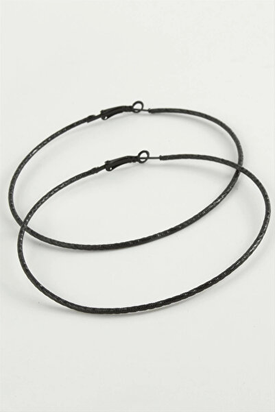 SORA GROUP Zigzag Patterned Metal Hoop Earrings 8-9-10 cm