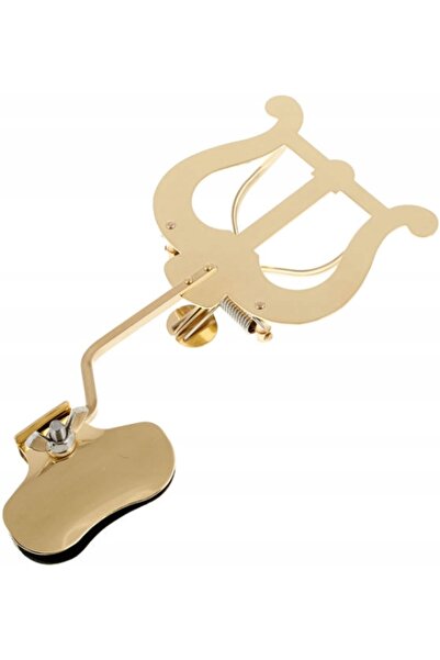 NO BRAND Pulpit Lirka pentru trombon, negru, cu două clape, din alamă, Gold R...