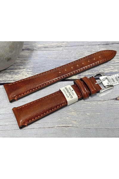 NO BRAND Curea de ceas elegantă din piele maro, de proveniență italiană, marc...
